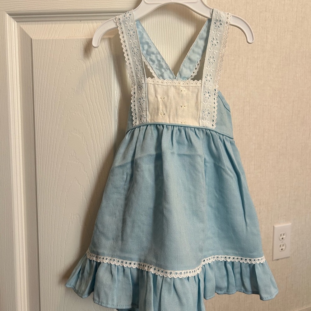 Vintage 3T Baby Blue Lace Dress